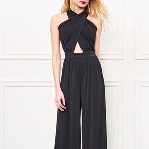 Rachel Zoe  Black Criss Cross Front Maxi Jumpsuit